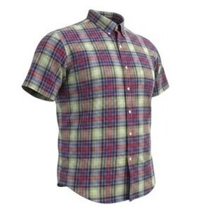 Daniel Cremieux Mens 3X Big Shirt Multicolor Plaid Short Sleeve Button Up Cotton